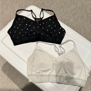 PINK VS sport bralettes. Set of 2. Size M